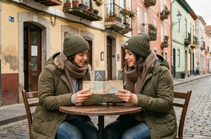 Couple savourant un maté dans un café de rue du quartier San Telmo à Buenos Aires en août